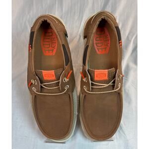 Hey Dude Welsh Grip Mesh Tan and Orange Womens Size 8